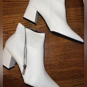 White Heeled Booties
